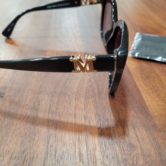 MaxMara MM0014 EMME 3 Butterfly Frame Sunglasses Black - Picture 8 of 11